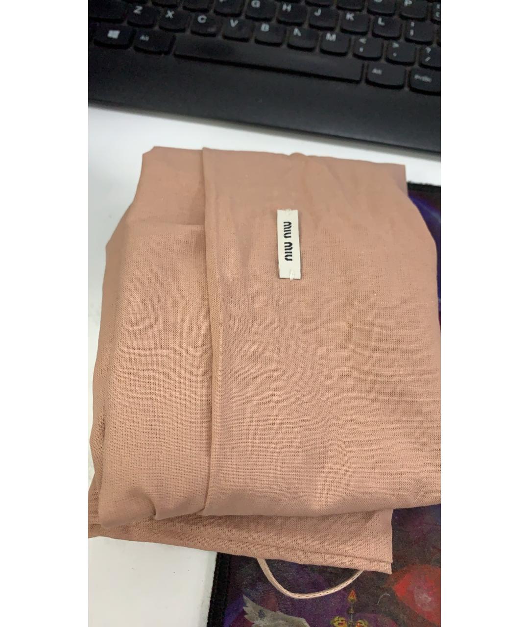 MIU MIU Коричневая кожаная сумка через плечо, фото 8