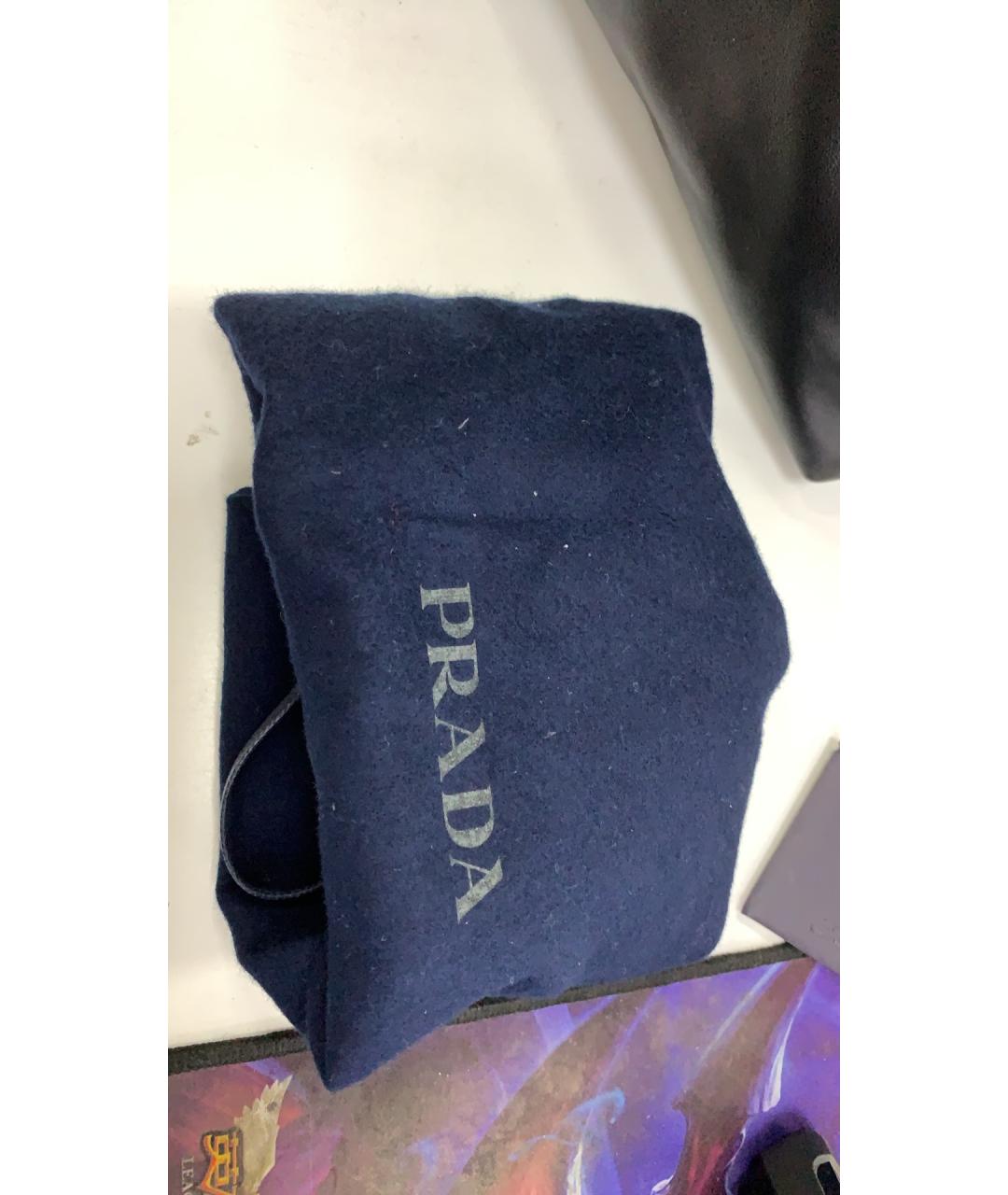 PRADA Черная кожаная сумка через плечо, фото 9