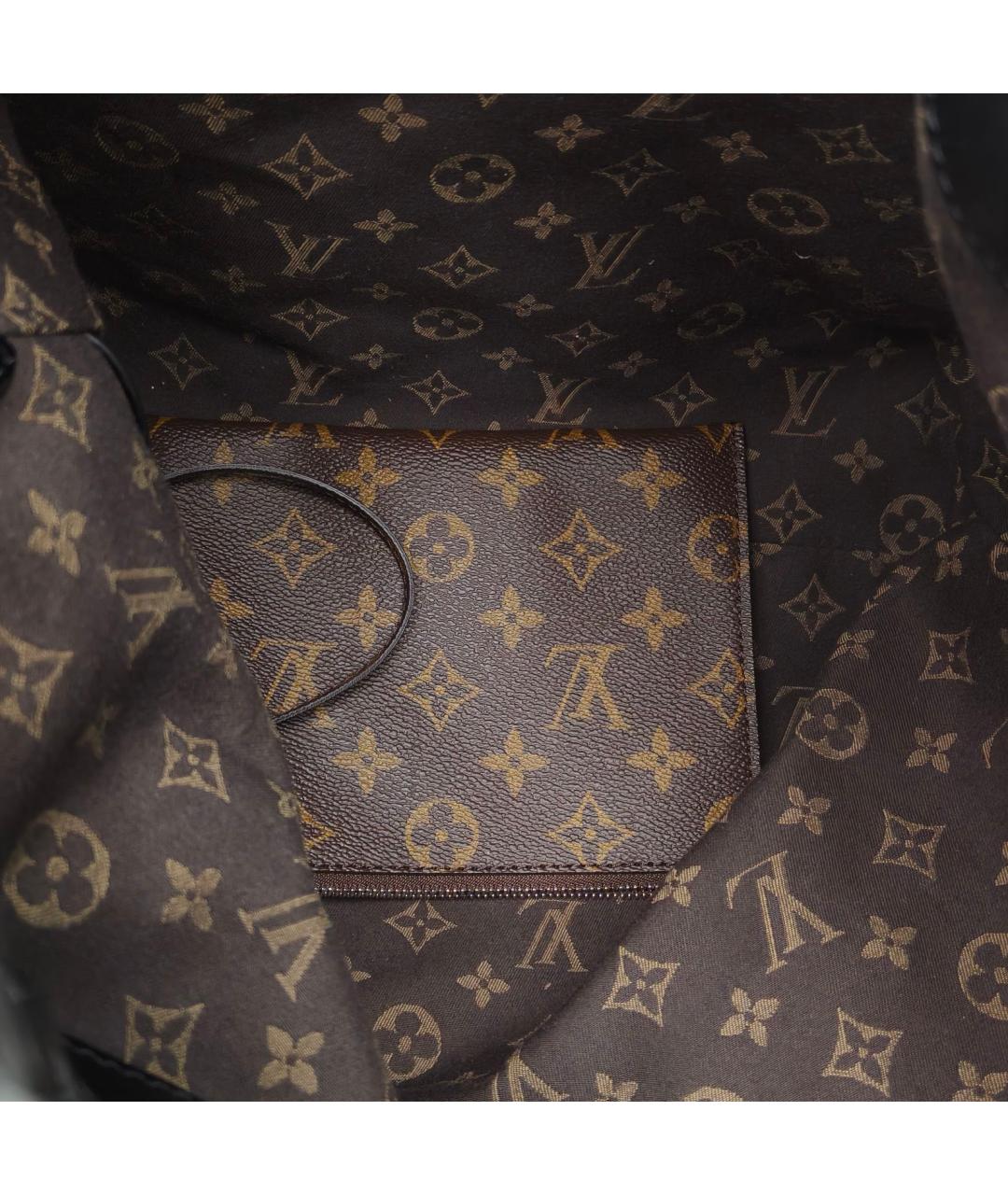 LOUIS VUITTON Черная кожаная сумка с короткими ручками, фото 8
