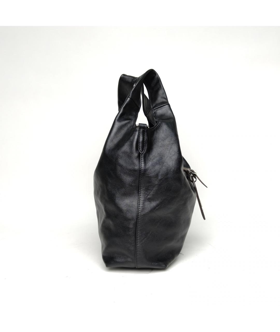 LOUIS VUITTON Черная кожаная сумка с короткими ручками, фото 5