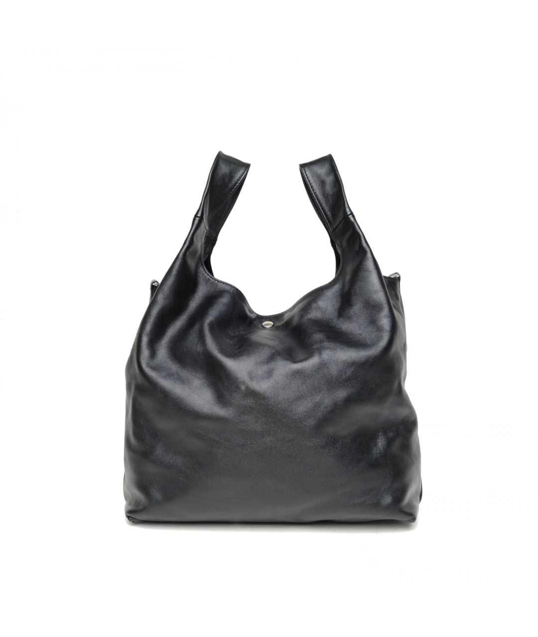 LOUIS VUITTON Черная кожаная сумка с короткими ручками, фото 4