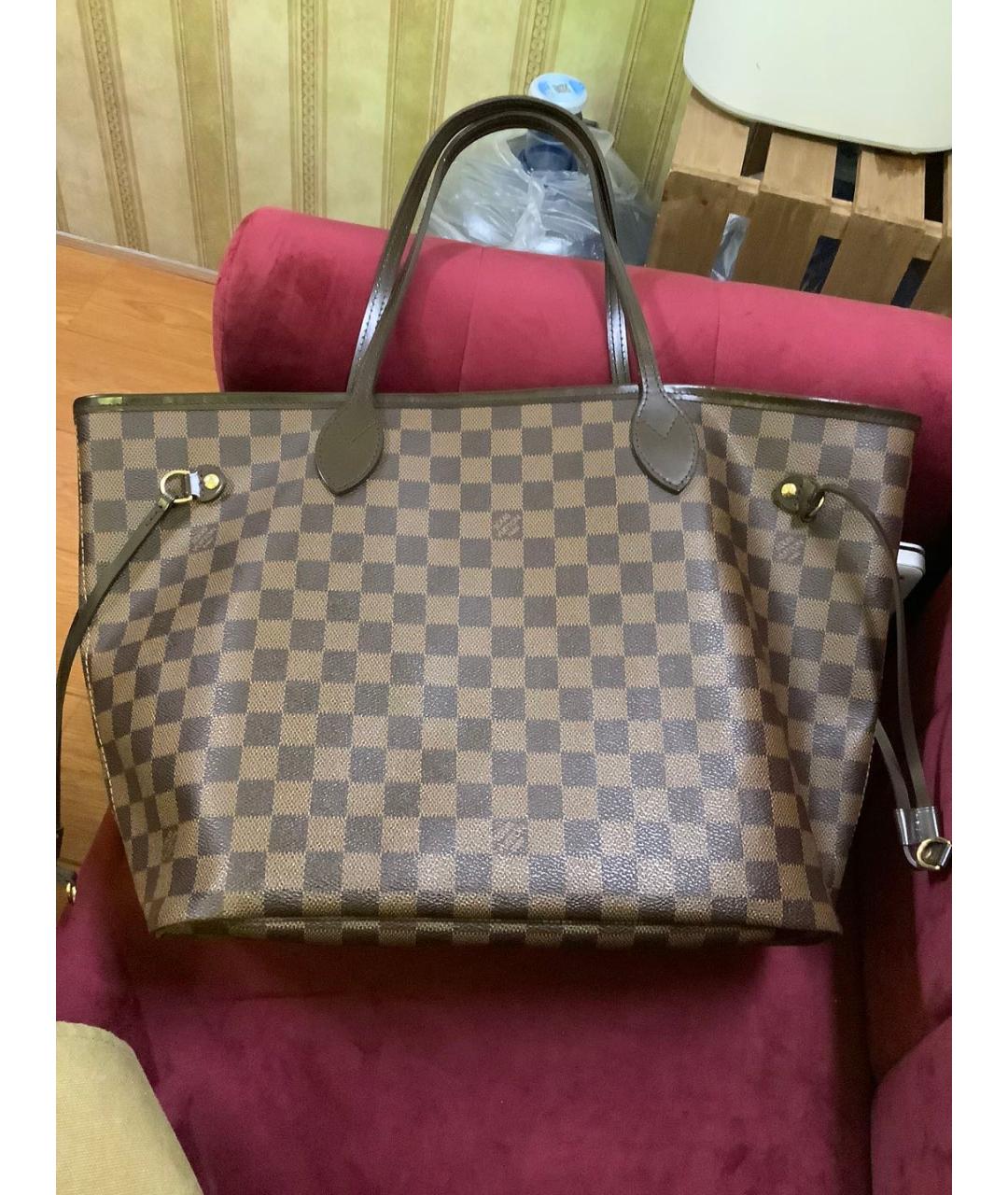 LOUIS VUITTON Коричневая сумка тоут, фото 9