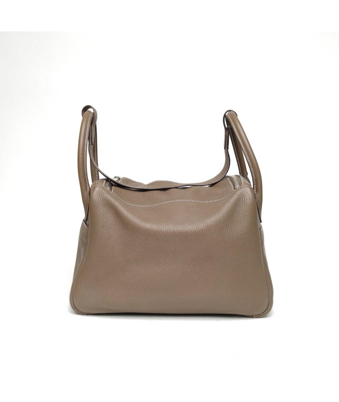 HERMES Бежевая кожаная сумка через плечо, фото 4