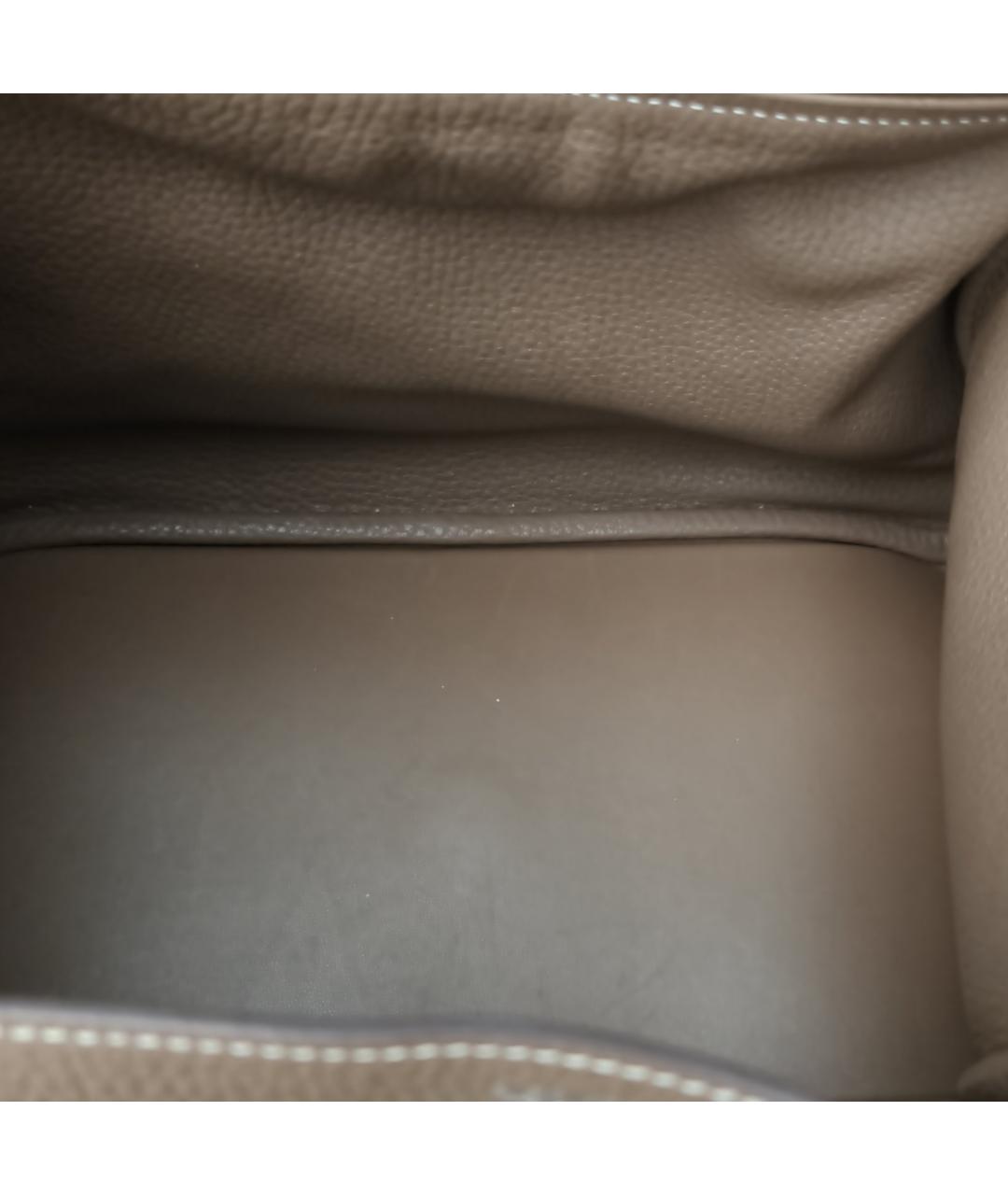 HERMES Бежевая кожаная сумка через плечо, фото 8