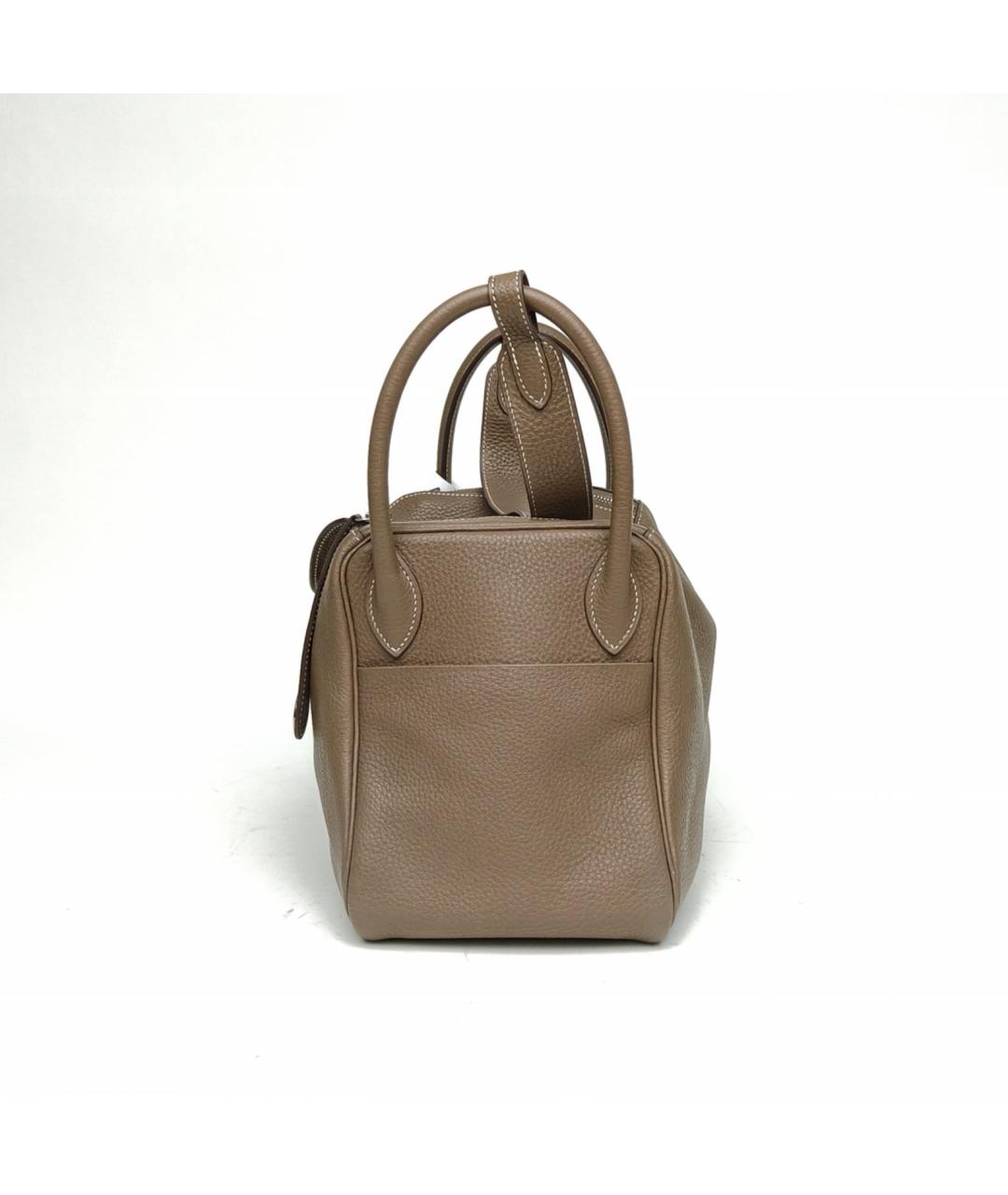 HERMES Бежевая кожаная сумка через плечо, фото 3