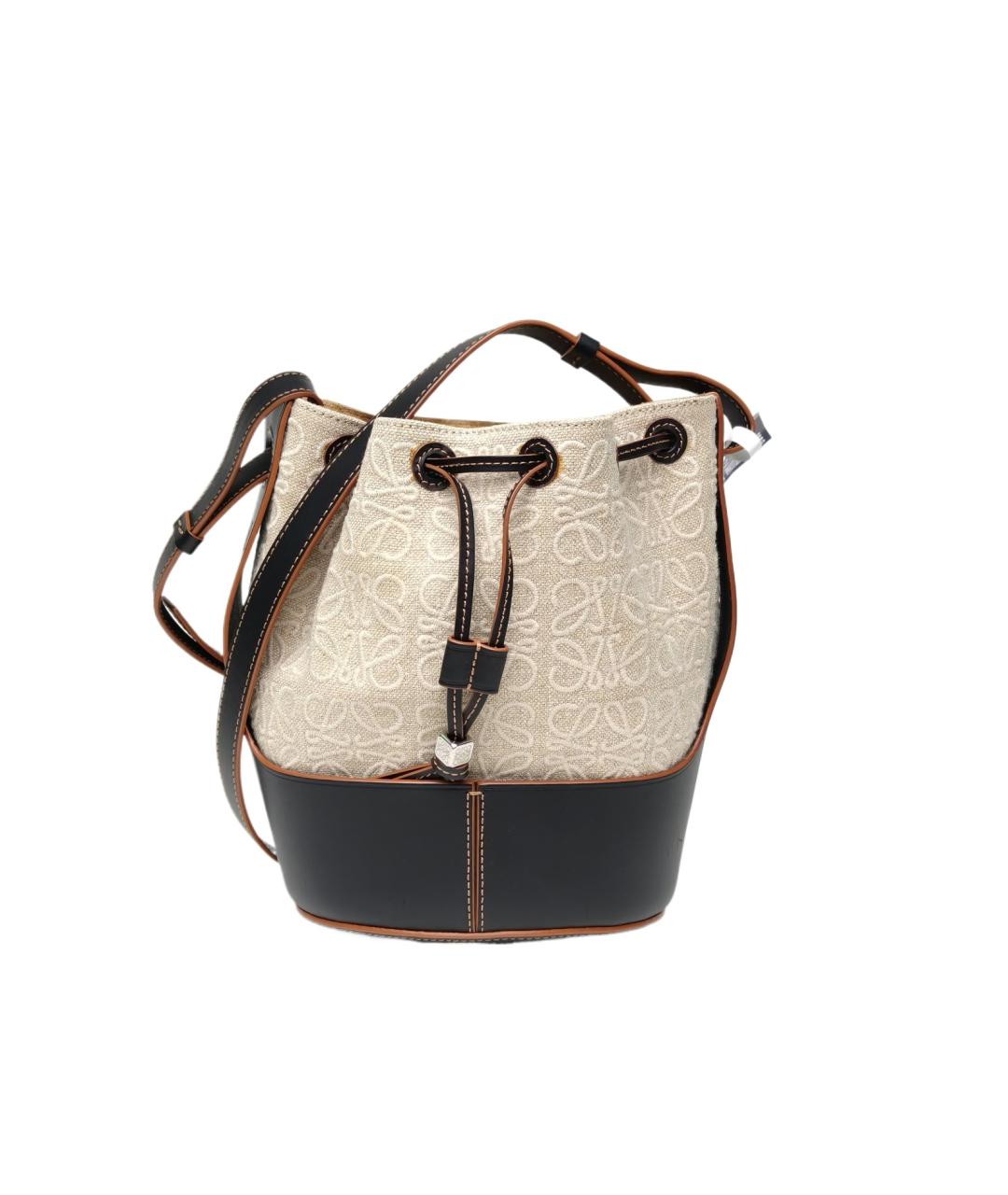 LOEWE Бежевая кожаная сумка тоут, фото 9