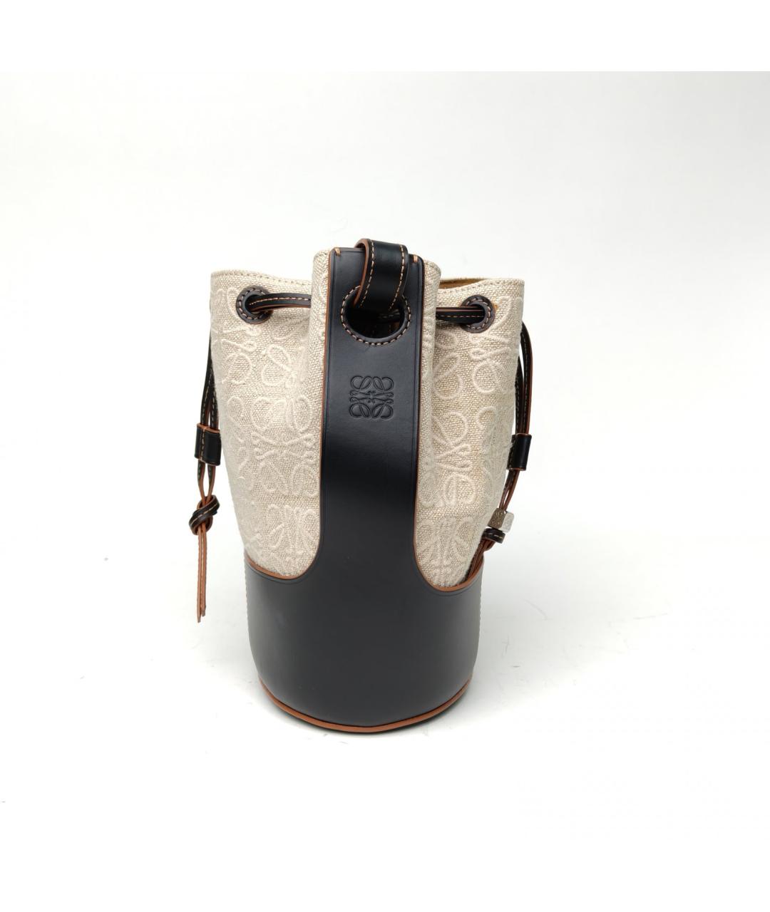 LOEWE Бежевая кожаная сумка тоут, фото 3