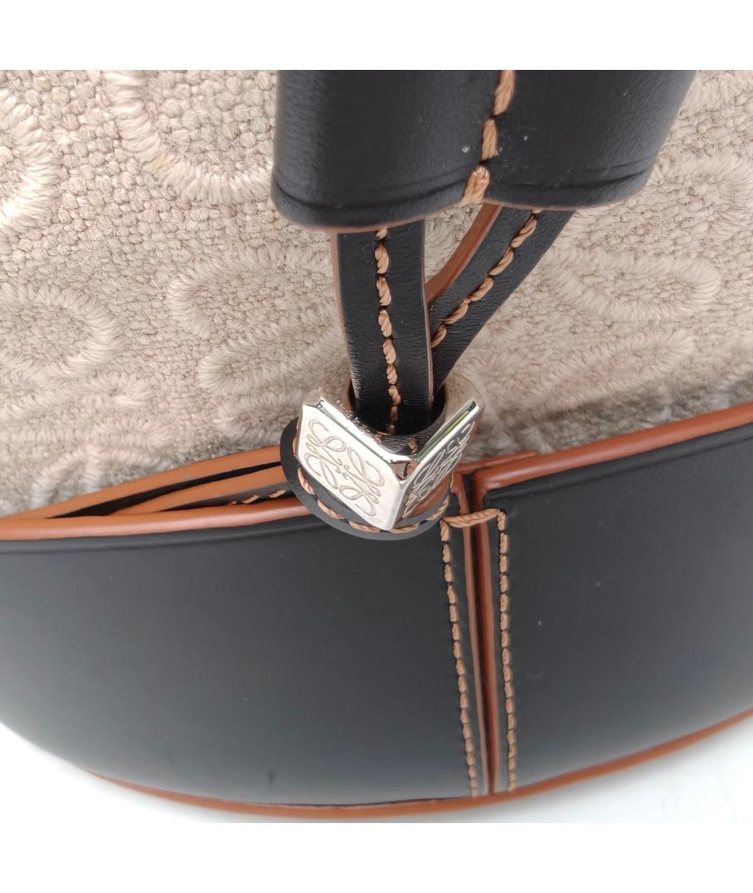 LOEWE Бежевая кожаная сумка тоут, фото 6