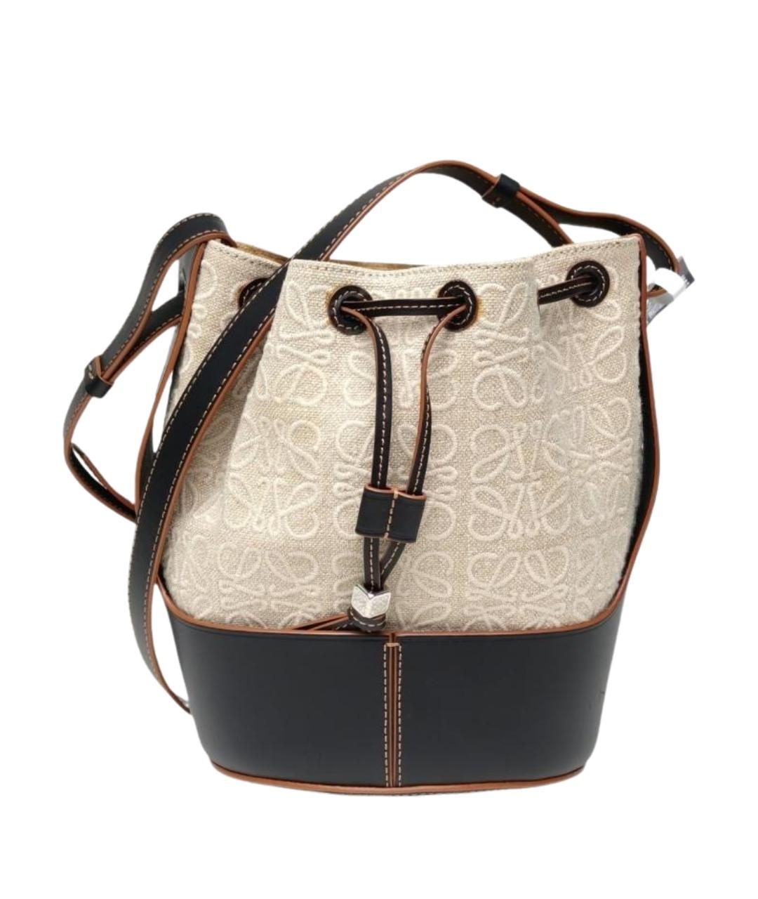 LOEWE Бежевая кожаная сумка тоут, фото 1