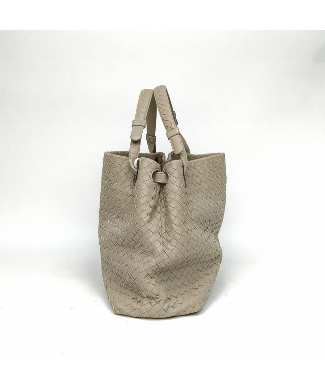 BOTTEGA VENETA Серая кожаная сумка тоут, фото 3