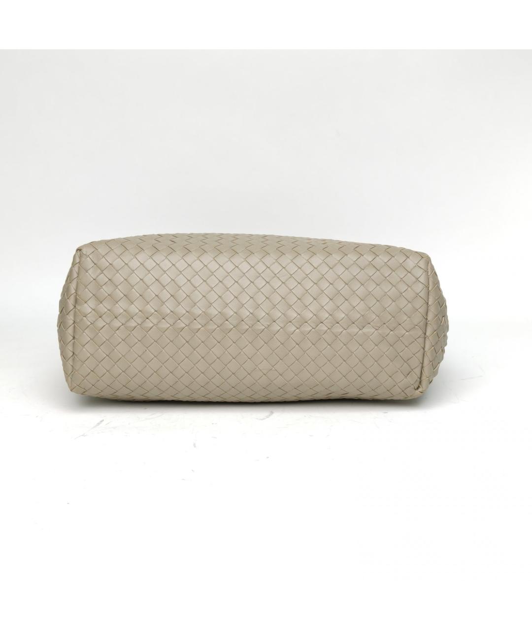 BOTTEGA VENETA Серая кожаная сумка тоут, фото 6