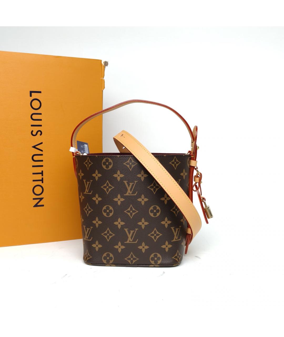 LOUIS VUITTON Коричневая сумка с короткими ручками, фото 9