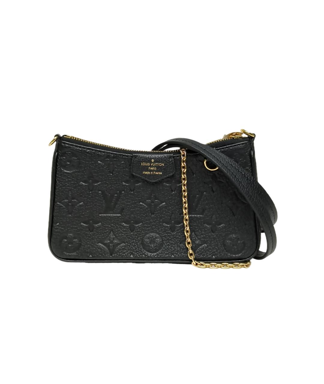 LOUIS VUITTON Черная кожаная сумка через плечо, фото 10