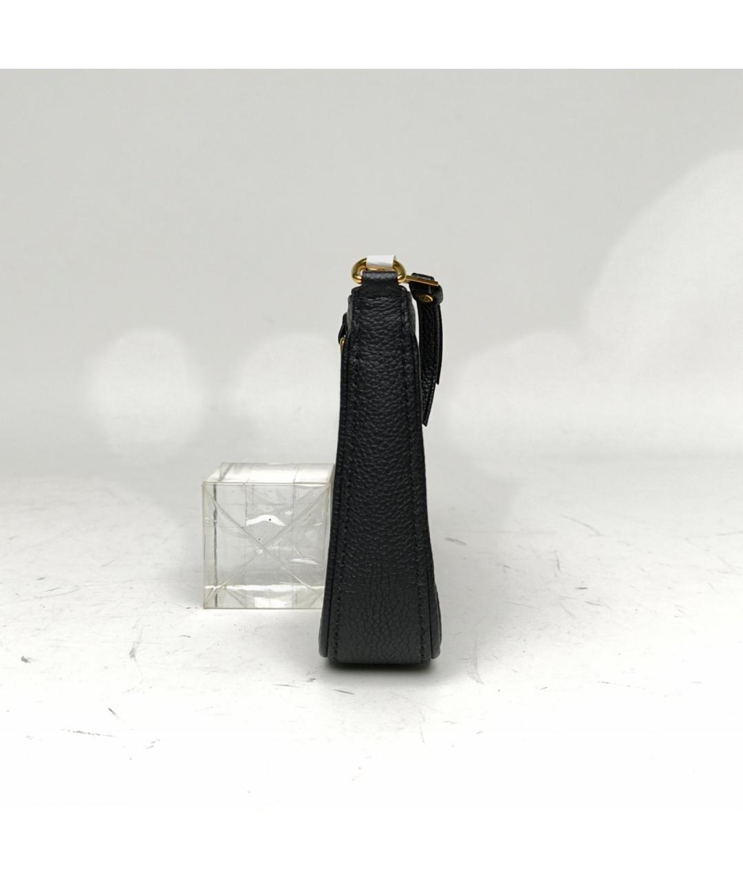 LOUIS VUITTON Черная кожаная сумка через плечо, фото 3