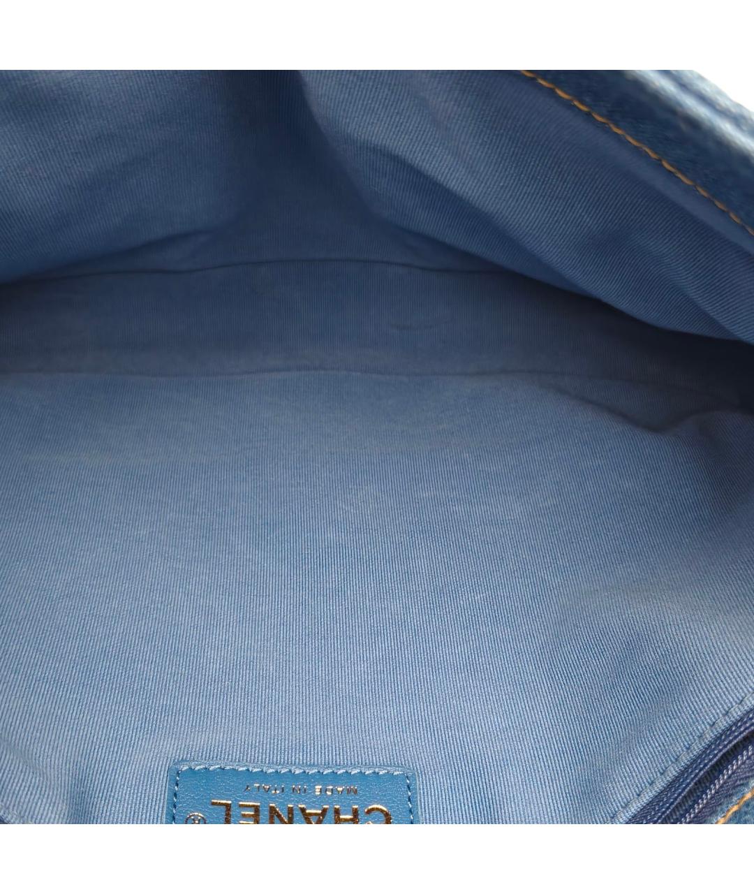 CHANEL Синяя деним сумка через плечо, фото 7