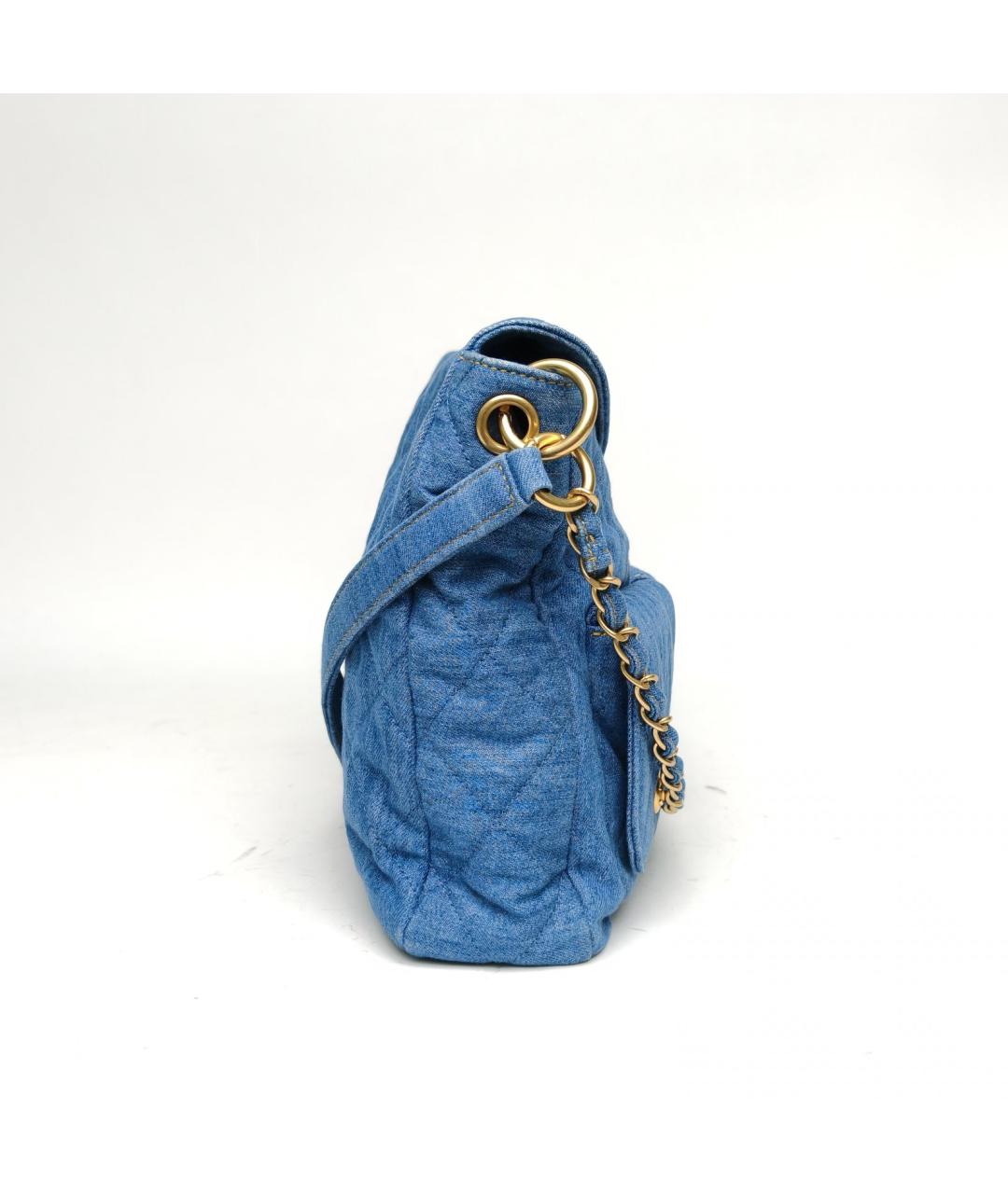 CHANEL Синяя деним сумка через плечо, фото 5