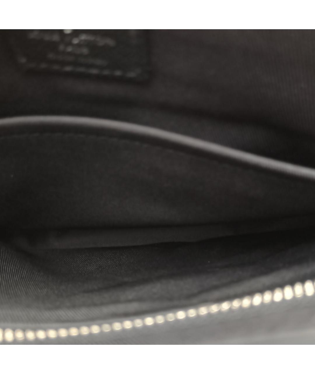 LOUIS VUITTON Черная кожаная сумка через плечо, фото 2