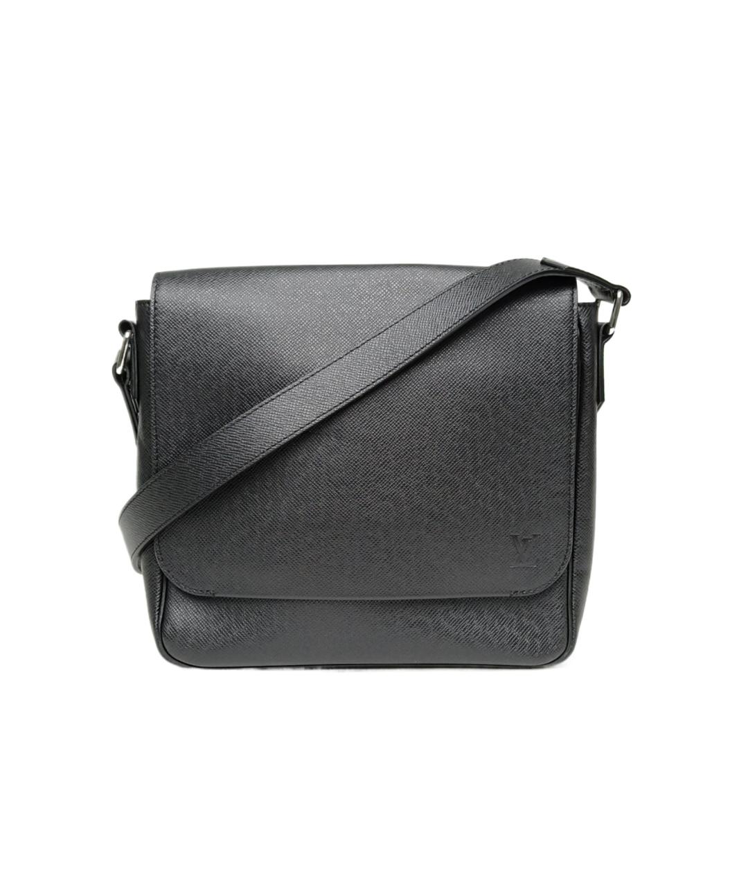 LOUIS VUITTON Черная кожаная сумка через плечо, фото 1