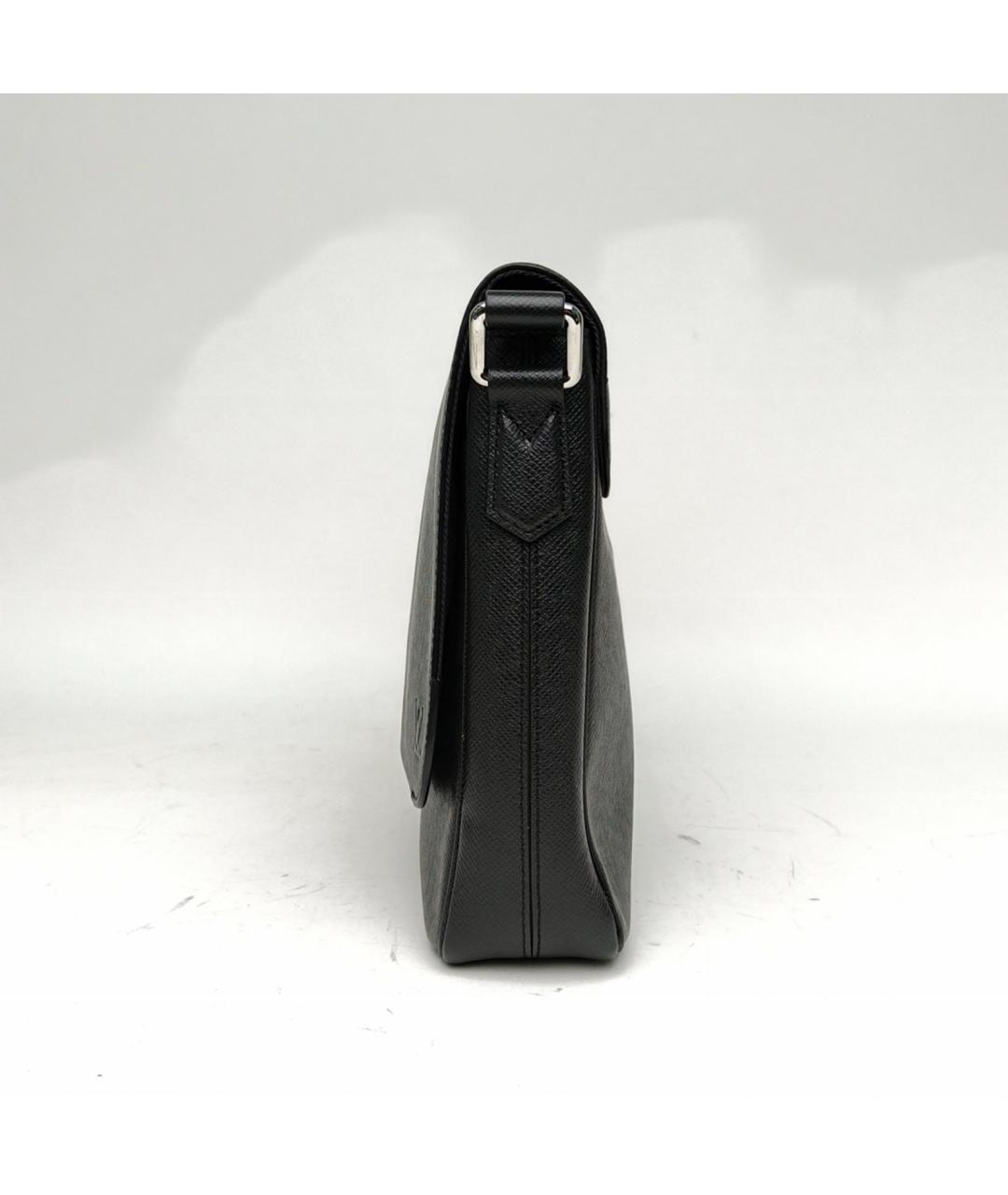 LOUIS VUITTON Черная кожаная сумка через плечо, фото 5