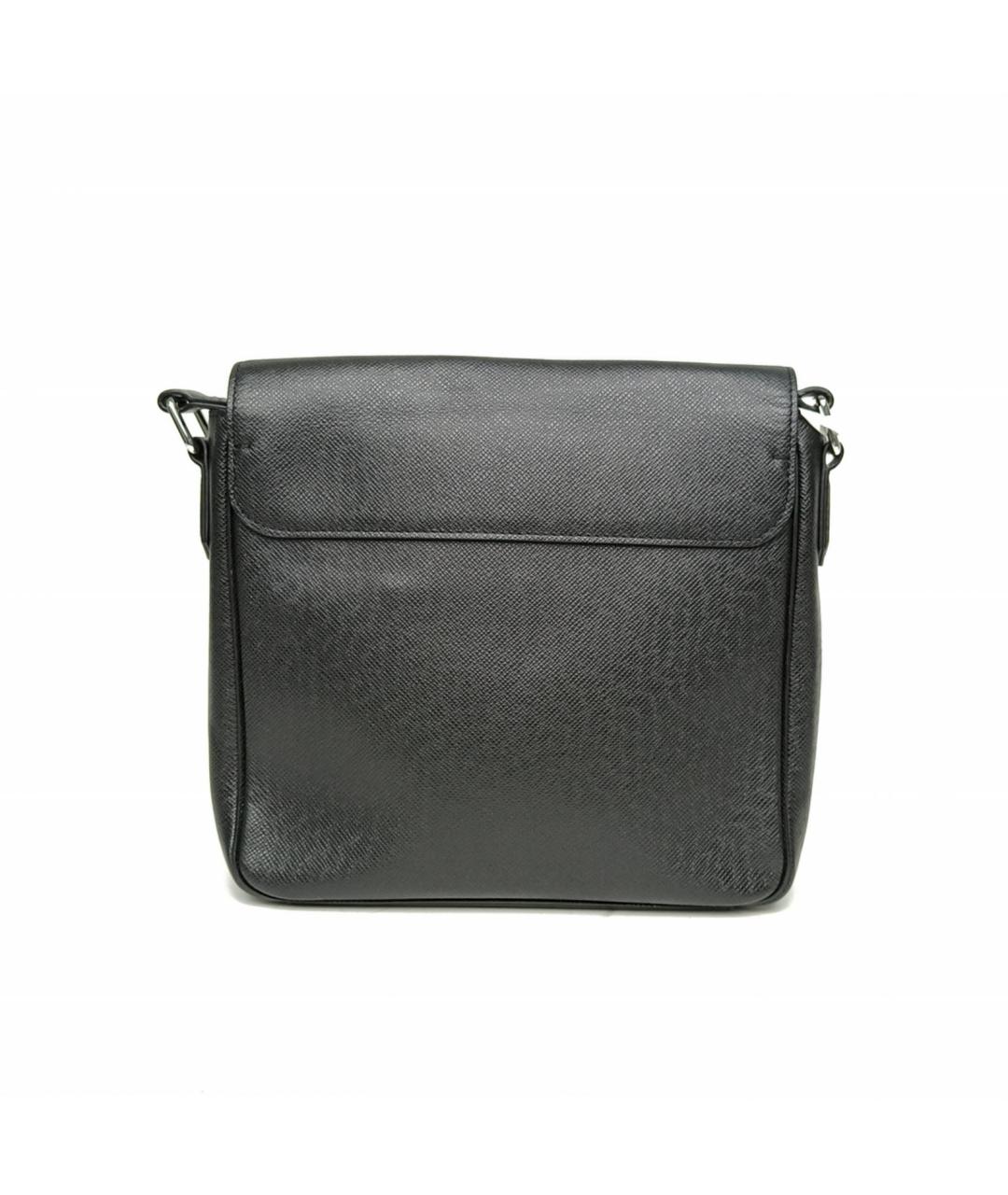 LOUIS VUITTON Черная кожаная сумка через плечо, фото 6