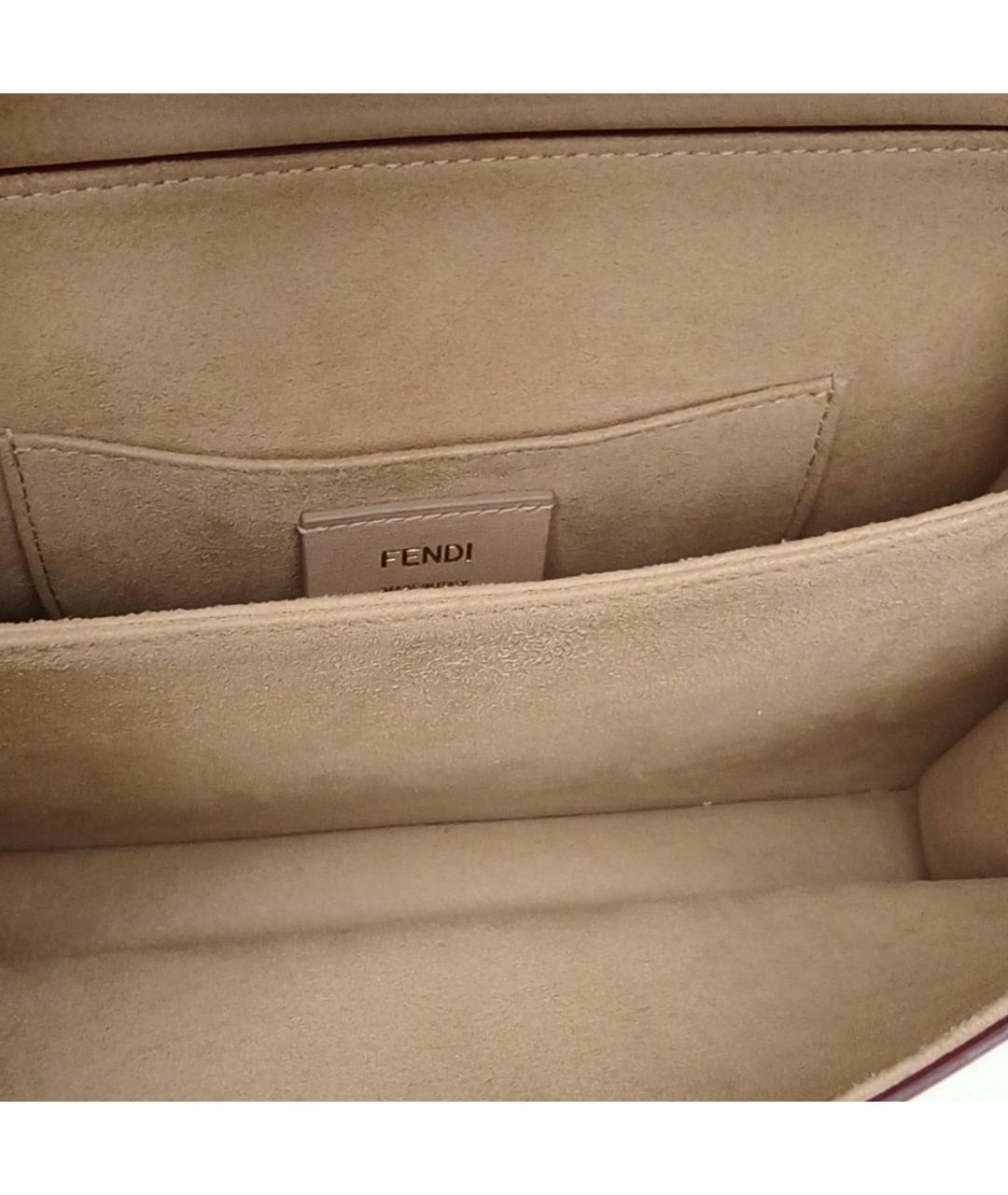FENDI Бежевая кожаная сумка через плечо, фото 8