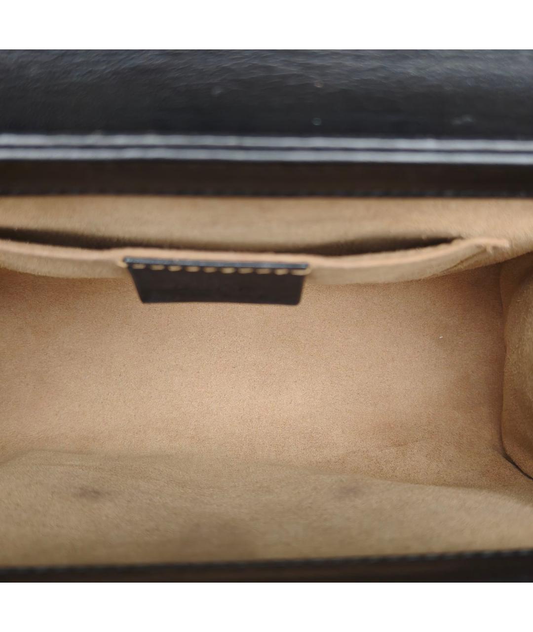 GUCCI Черная кожаная сумка через плечо, фото 7