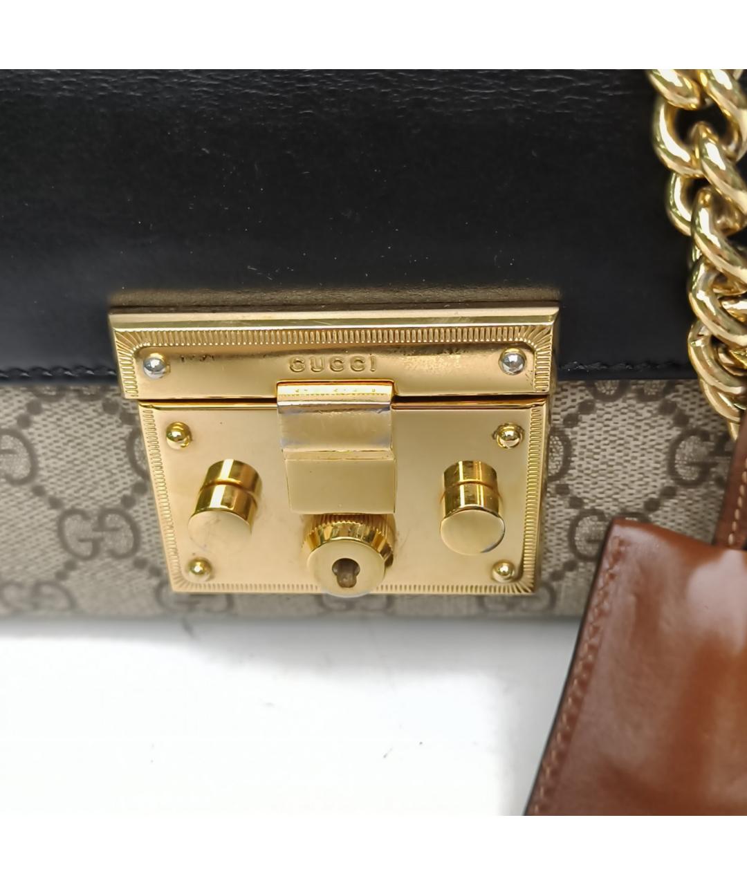 GUCCI Черная кожаная сумка через плечо, фото 8