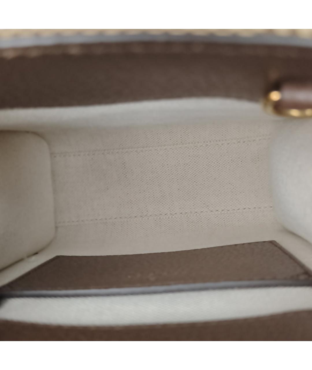 GUCCI Коричневая кожаная сумка с короткими ручками, фото 7