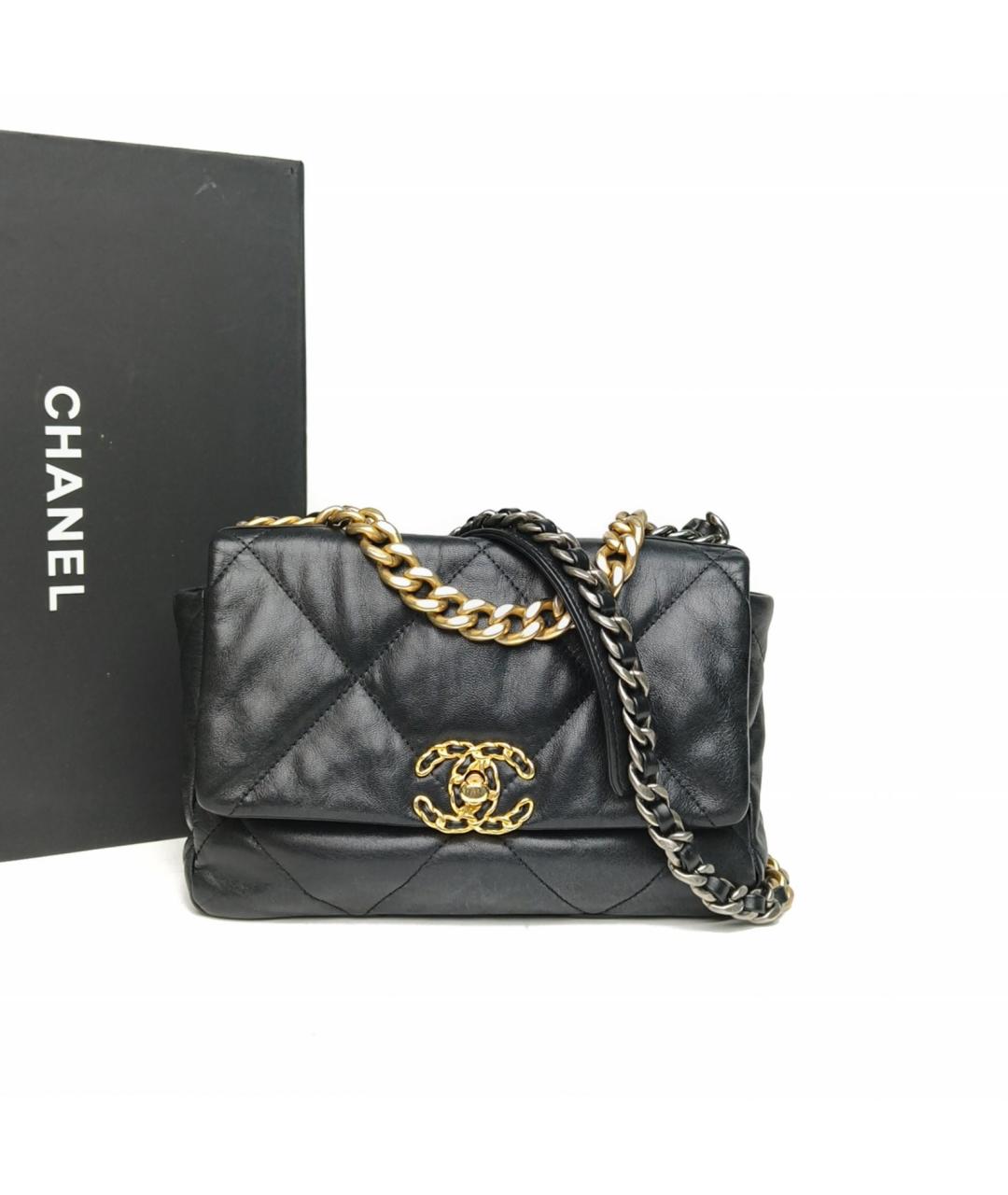 CHANEL Черная кожаная сумка через плечо, фото 4