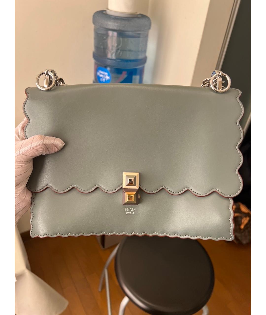 FENDI Синяя кожаная сумка через плечо, фото 8