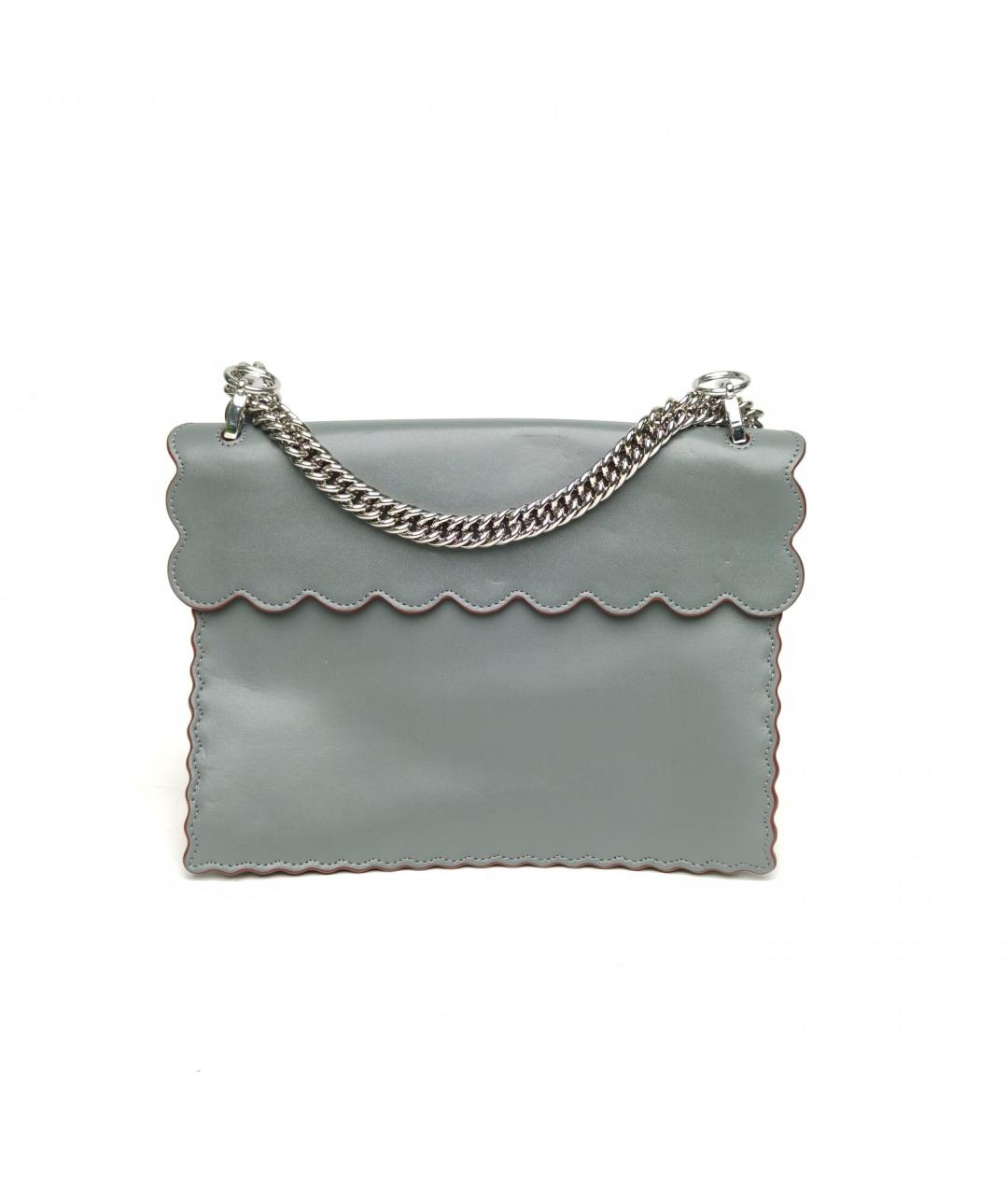 FENDI Синяя кожаная сумка через плечо, фото 3