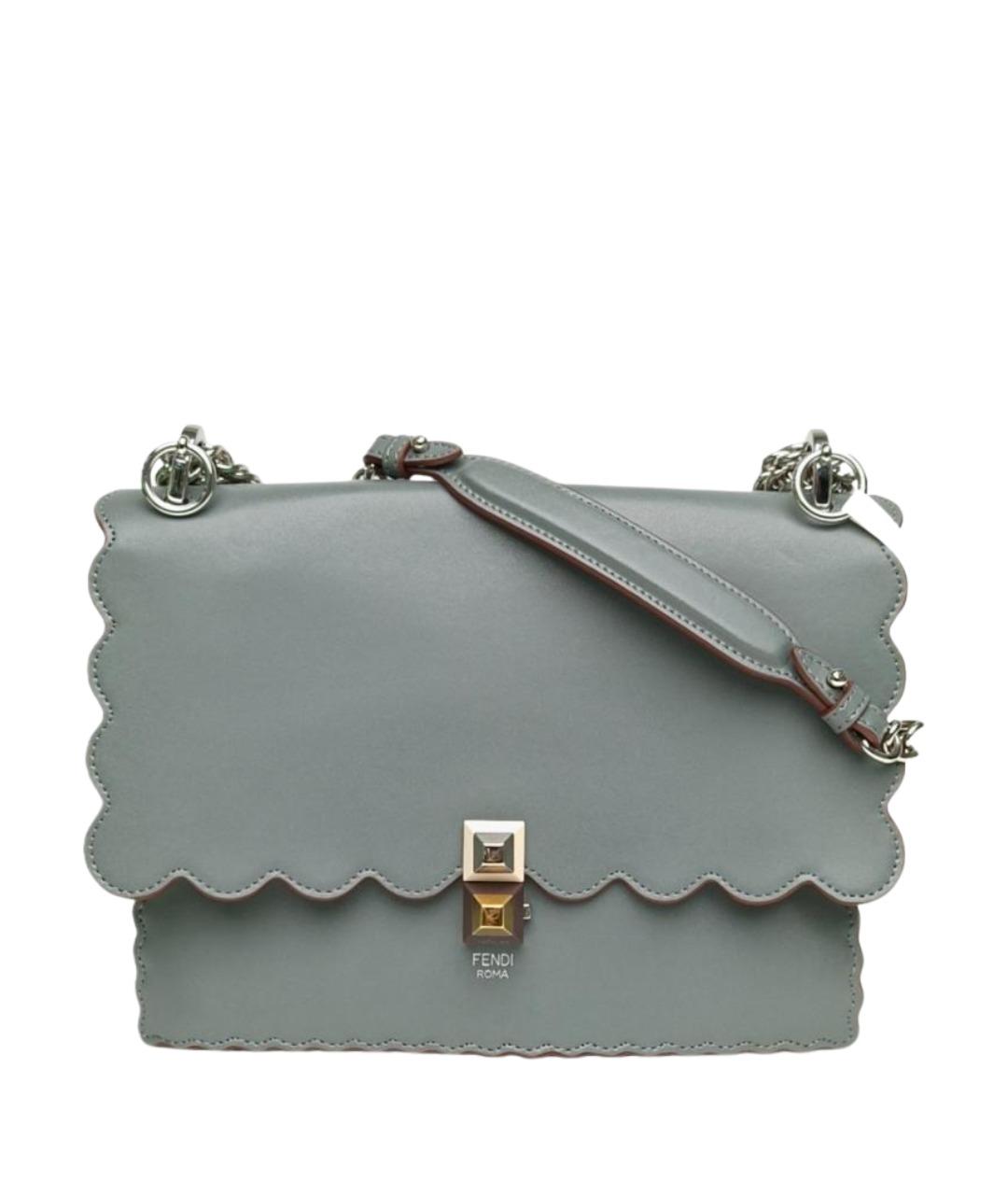 FENDI Синяя кожаная сумка через плечо, фото 1