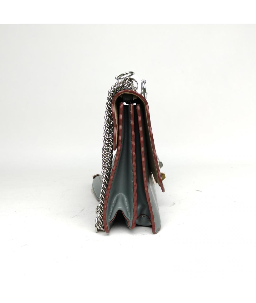 FENDI Синяя кожаная сумка через плечо, фото 4