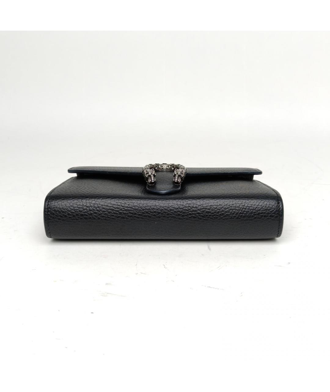 GUCCI Черная кожаная сумка через плечо, фото 3