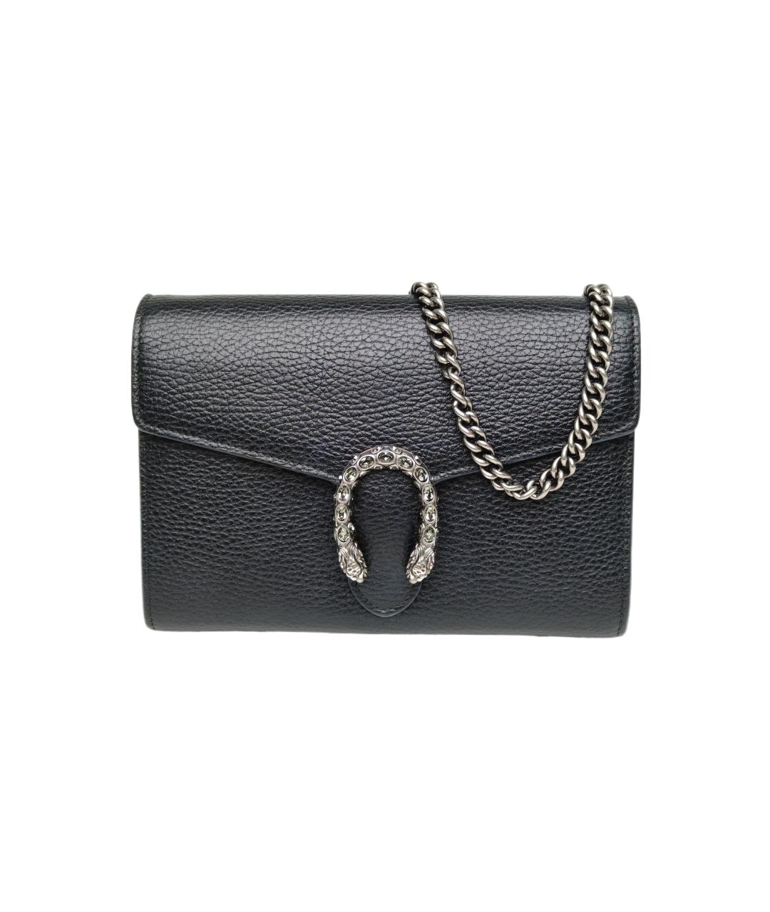 GUCCI Черная кожаная сумка через плечо, фото 10