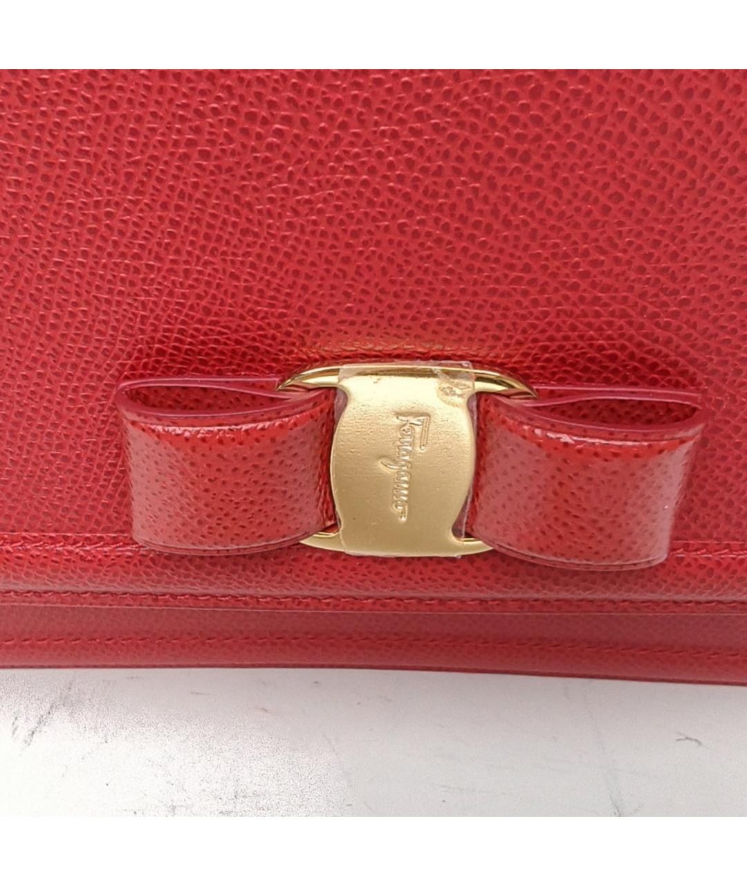 FERRAGAMO Красная кожаная сумка через плечо, фото 8