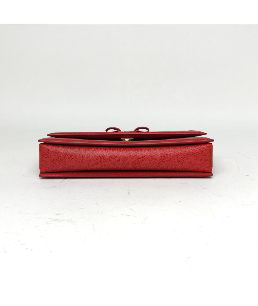 FERRAGAMO Красная кожаная сумка через плечо, фото 6