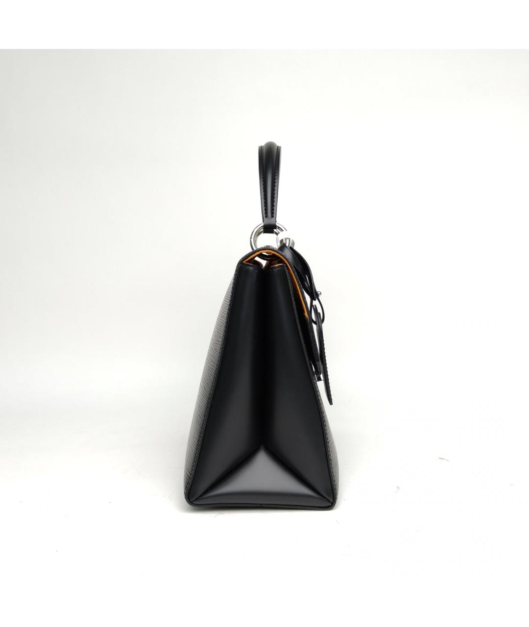 LOUIS VUITTON Черная кожаная сумка с короткими ручками, фото 5