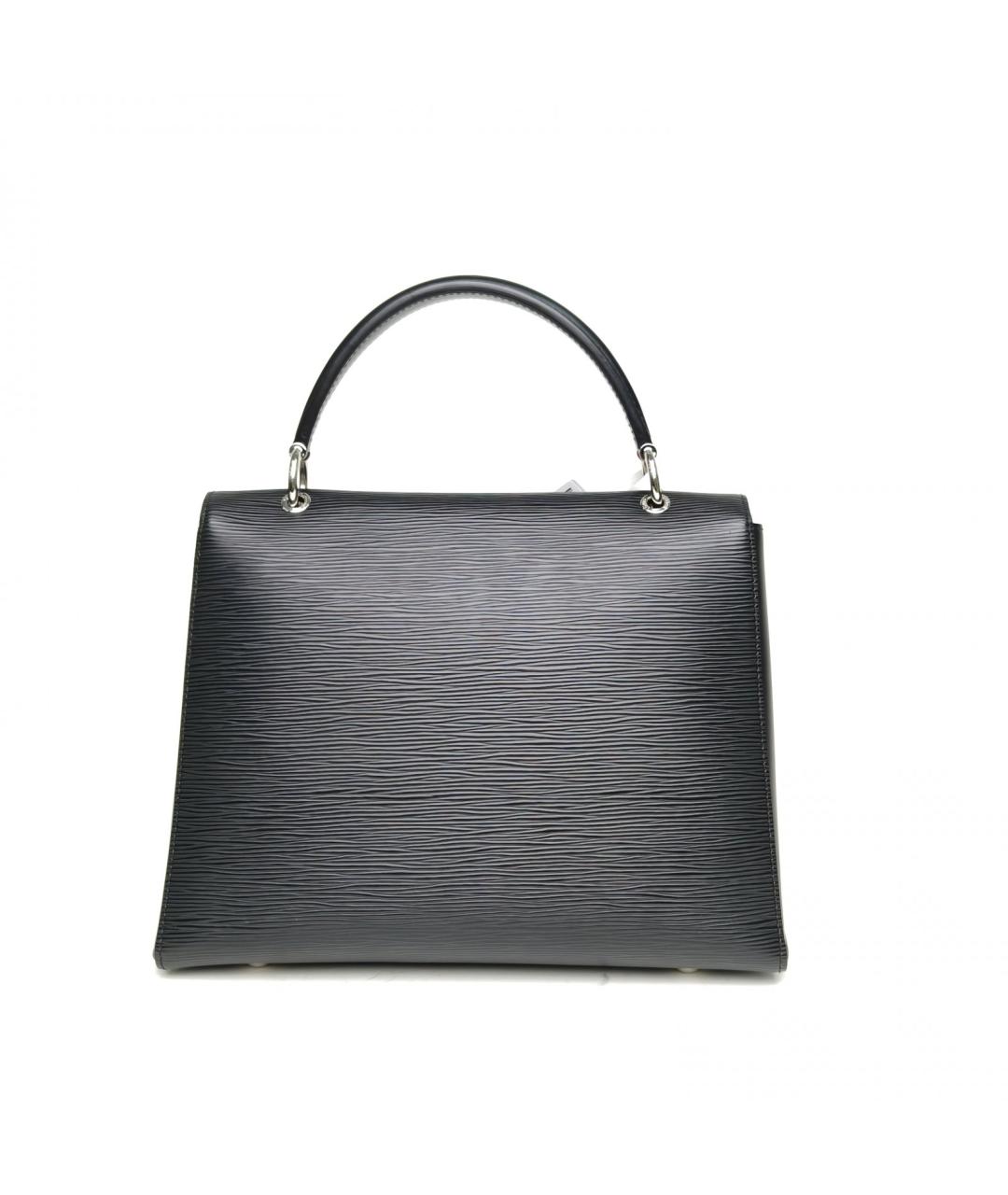 LOUIS VUITTON Черная кожаная сумка с короткими ручками, фото 4