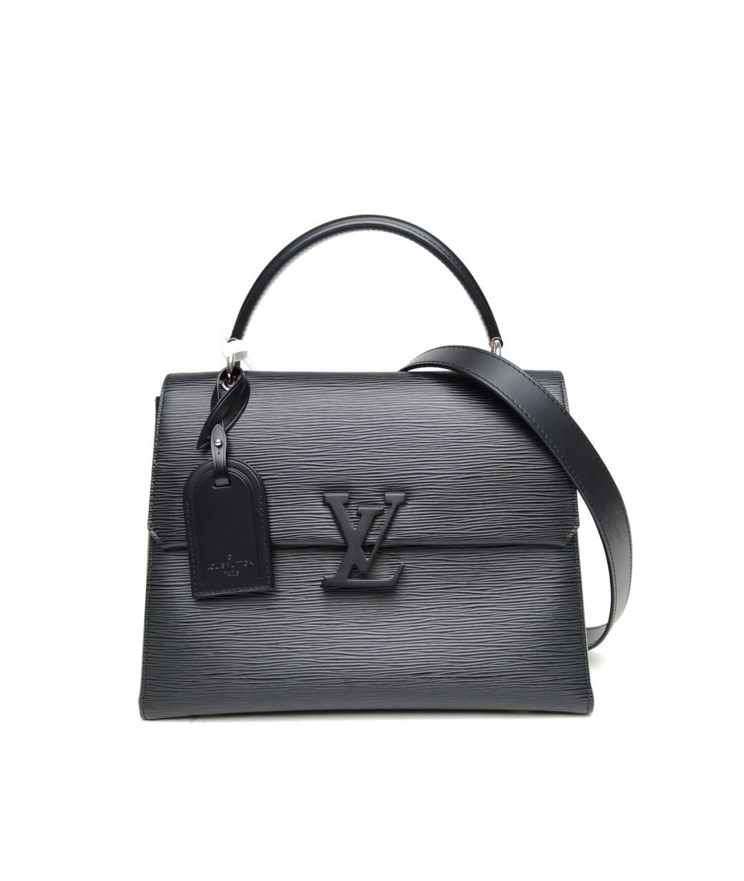 LOUIS VUITTON Черная кожаная сумка с короткими ручками, фото 2