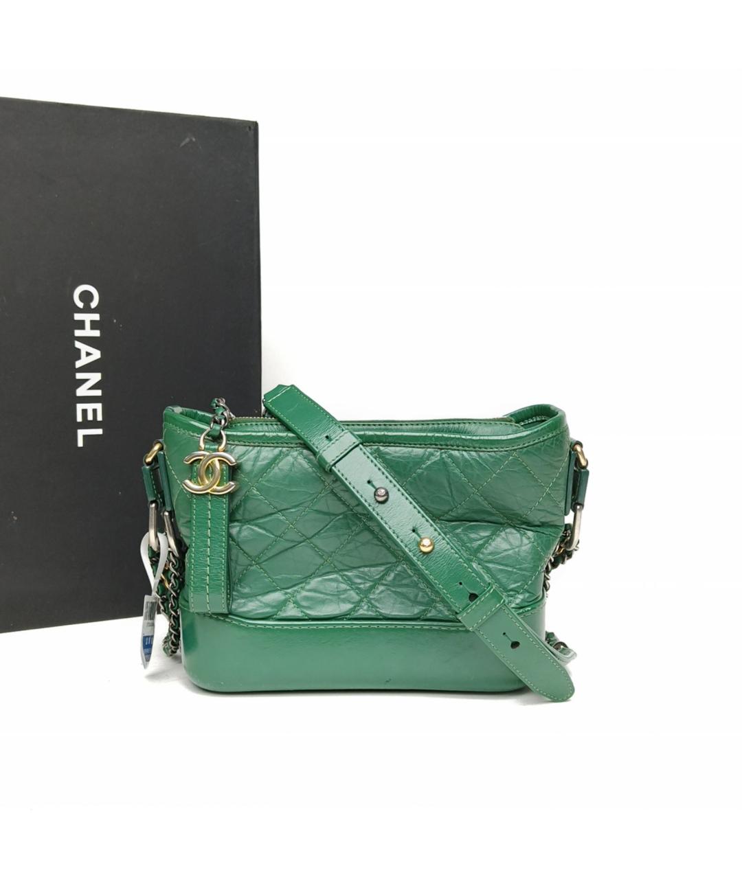 CHANEL Зеленая кожаная сумка через плечо, фото 9