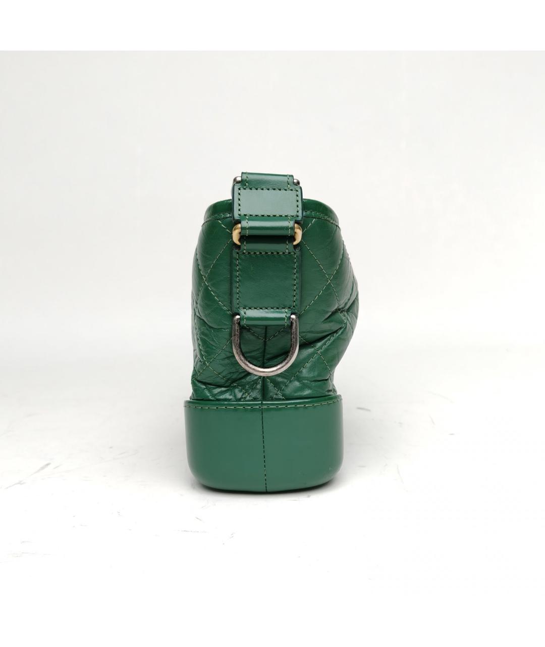 CHANEL Зеленая кожаная сумка через плечо, фото 5