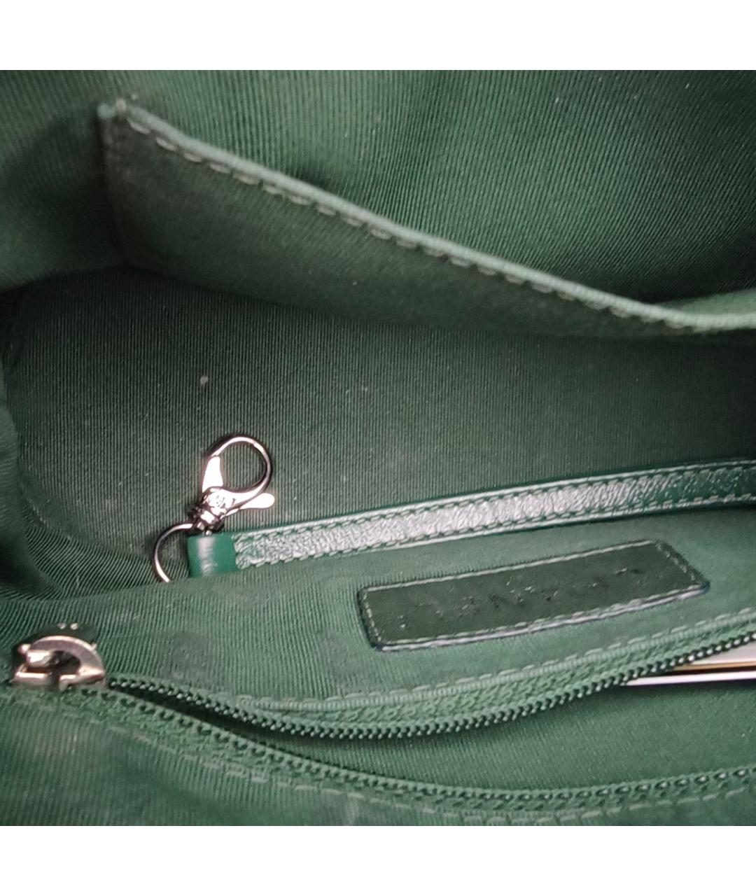 CHANEL Зеленая кожаная сумка через плечо, фото 8