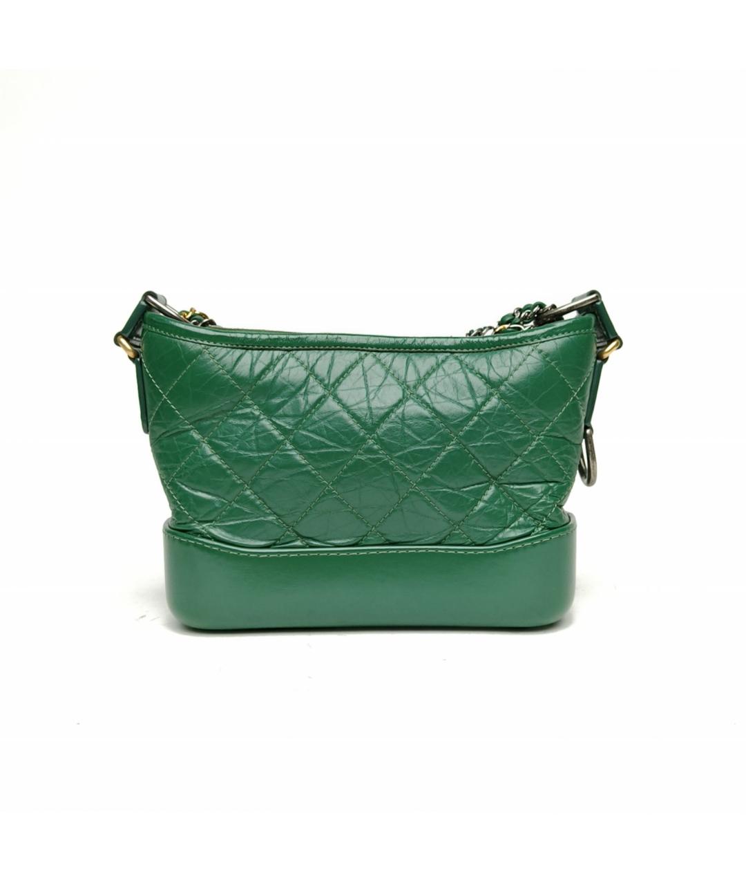 CHANEL Зеленая кожаная сумка через плечо, фото 4