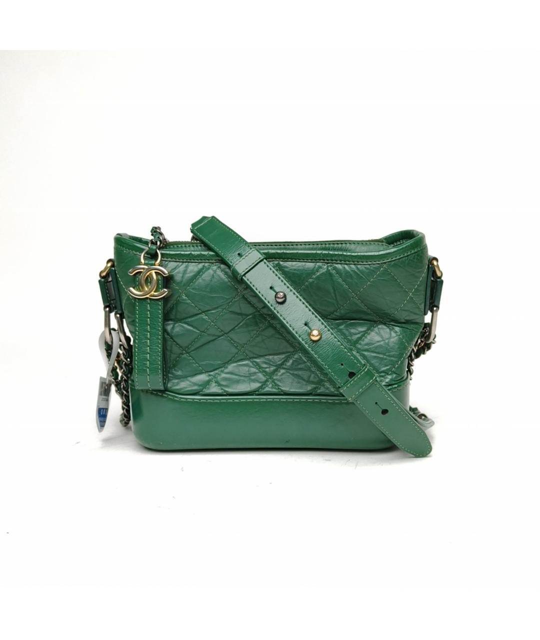 CHANEL Зеленая кожаная сумка через плечо, фото 2