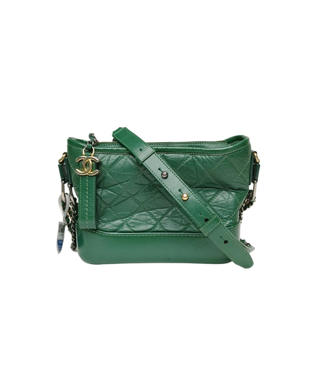 CHANEL Зеленая кожаная сумка через плечо, фото 10