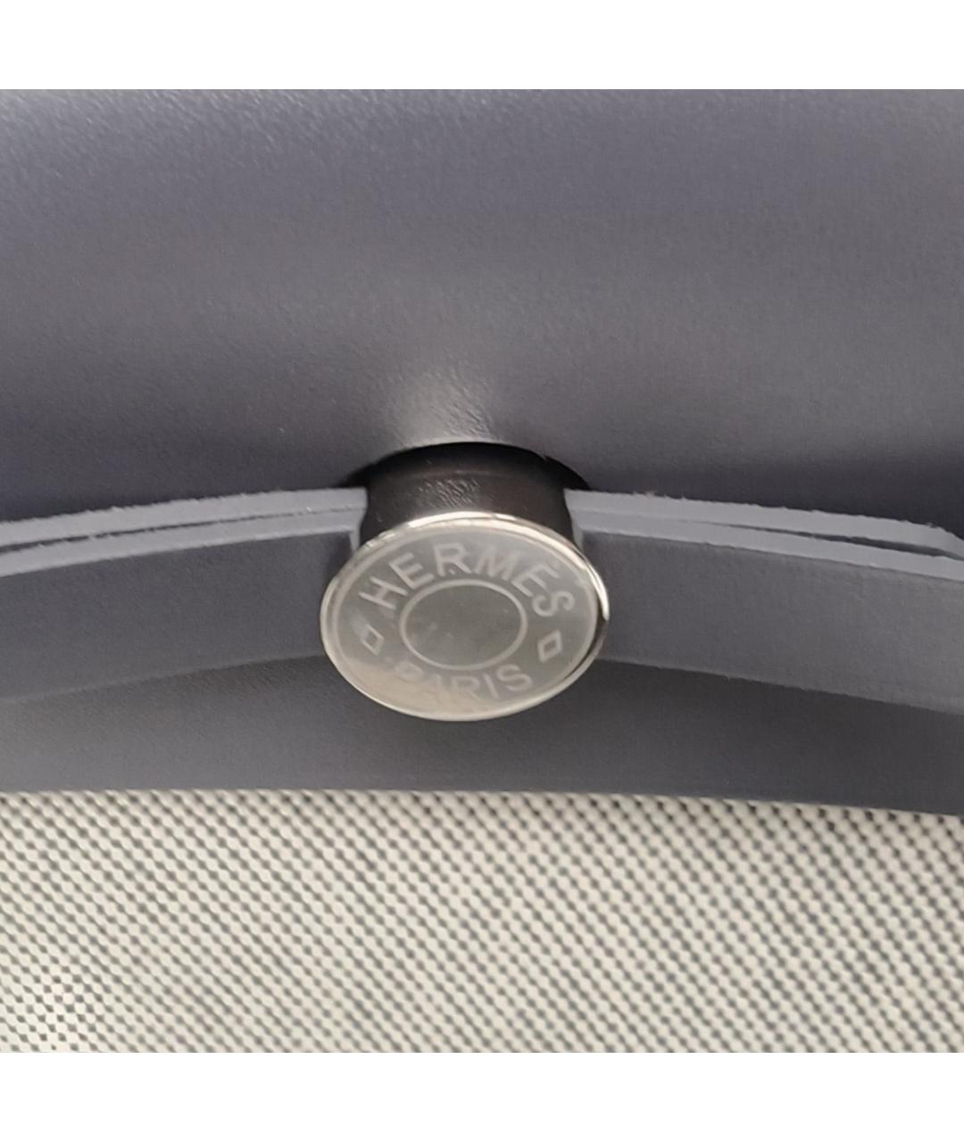 HERMES Серая тканевая сумка через плечо, фото 7