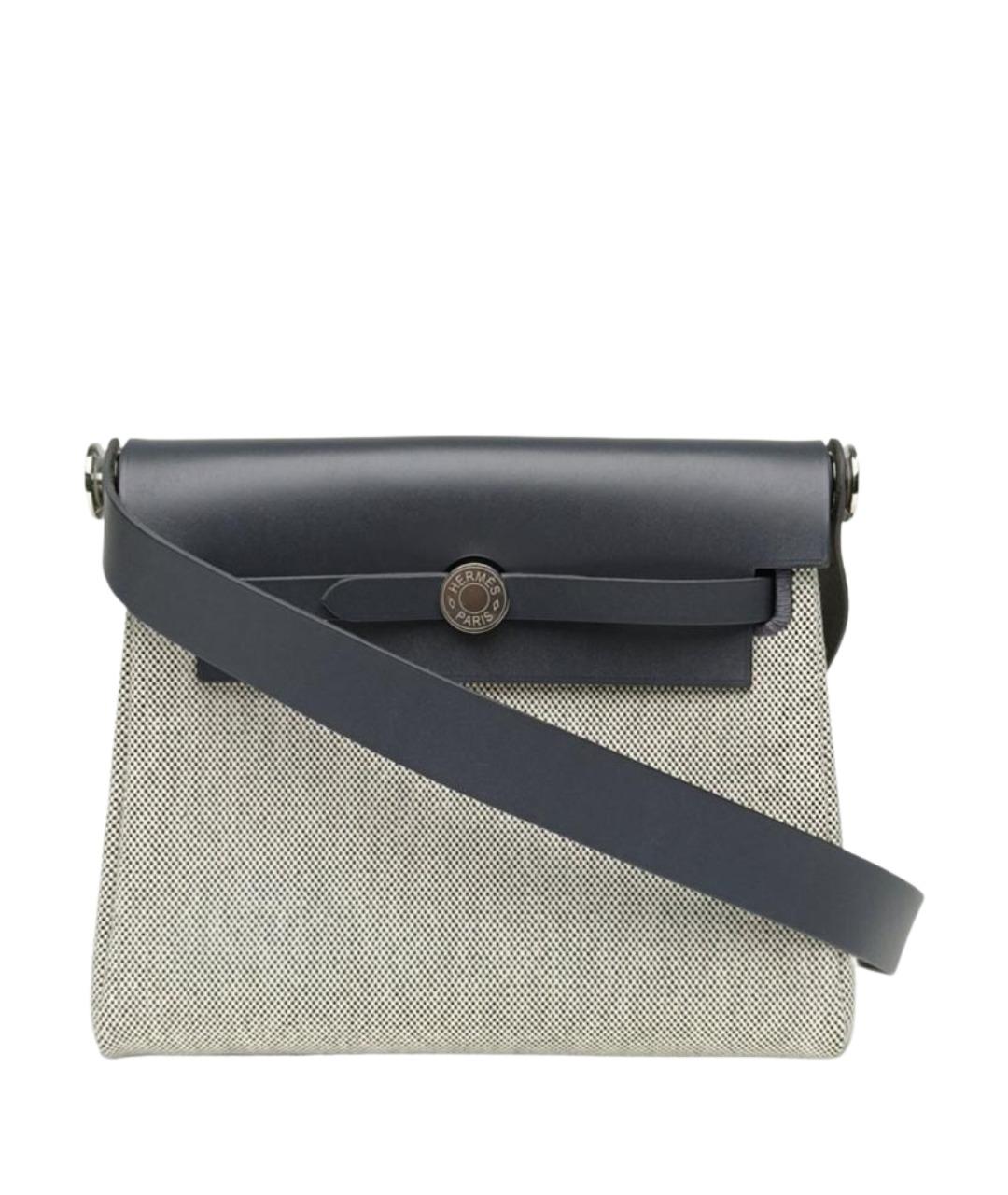 HERMES Серая тканевая сумка через плечо, фото 1