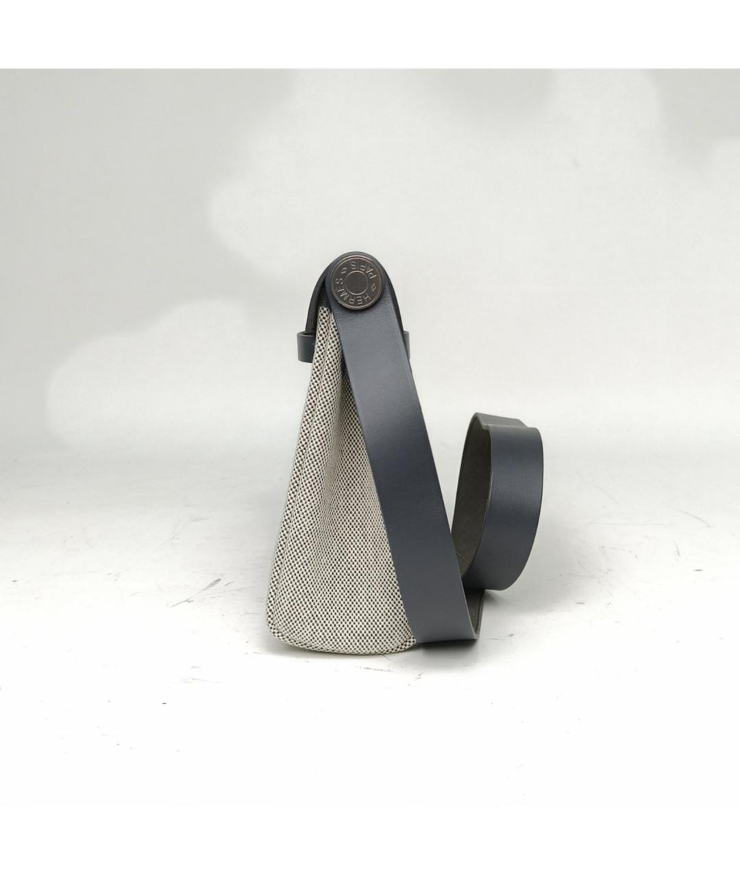 HERMES Серая тканевая сумка через плечо, фото 3