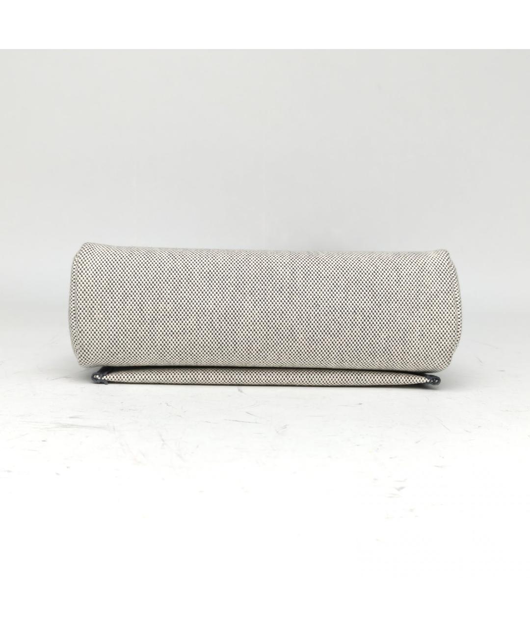 HERMES Серая тканевая сумка через плечо, фото 6